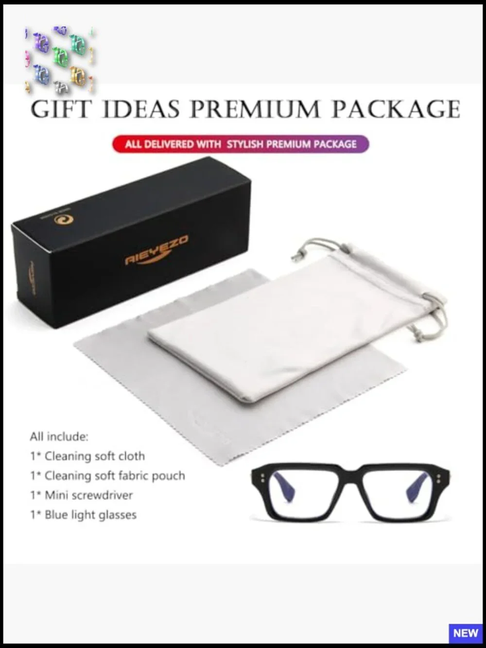 Retro Thick Frame Blue Light Blocking Glasses Square Design